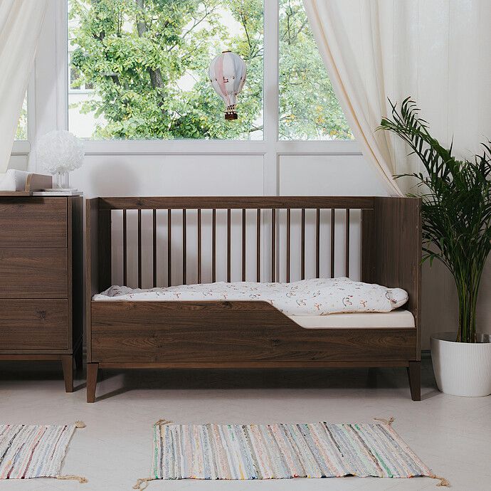 Lit Bébé Evolutif Milan Noyer - 140 x 70 cm (Nina Bien) - Image 3