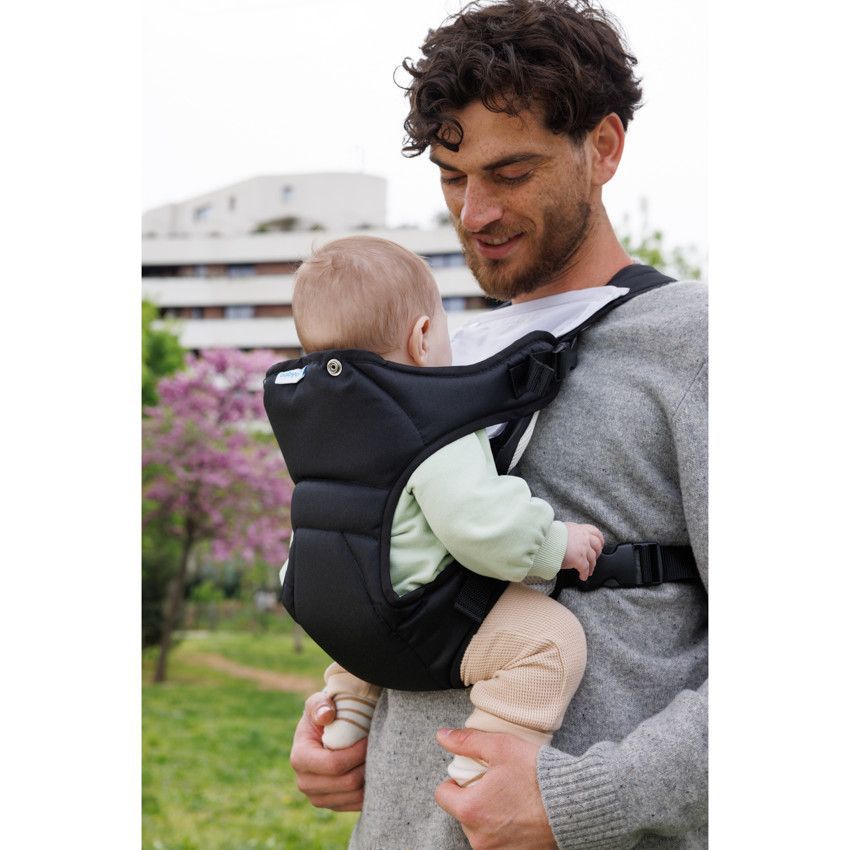 Porte-bébé avec bavoir intégré noir/beige - Noir (Babycare) - Image 2