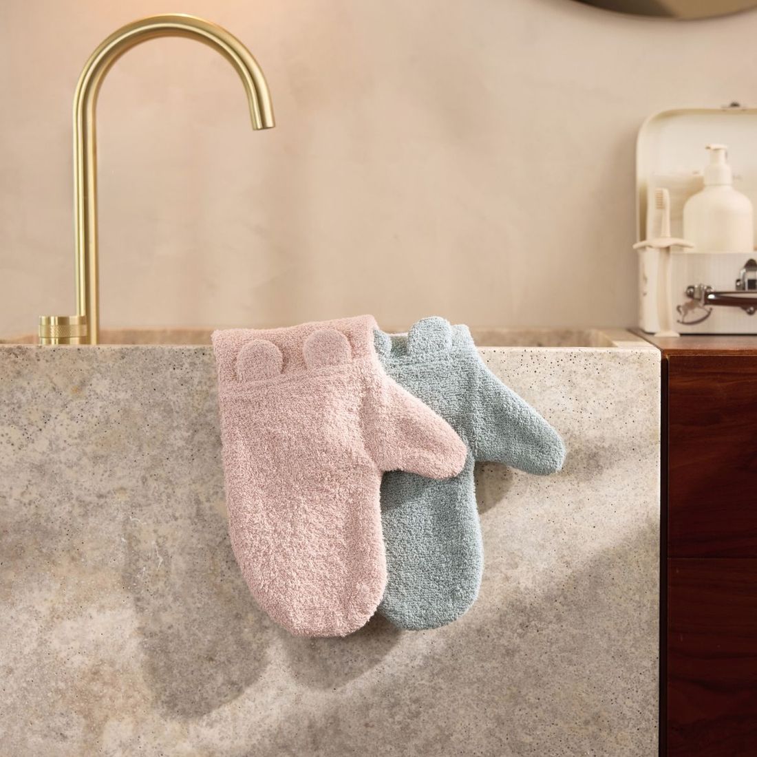 Gant de toilette en éponge Sea Green (Jollein) - Image 1