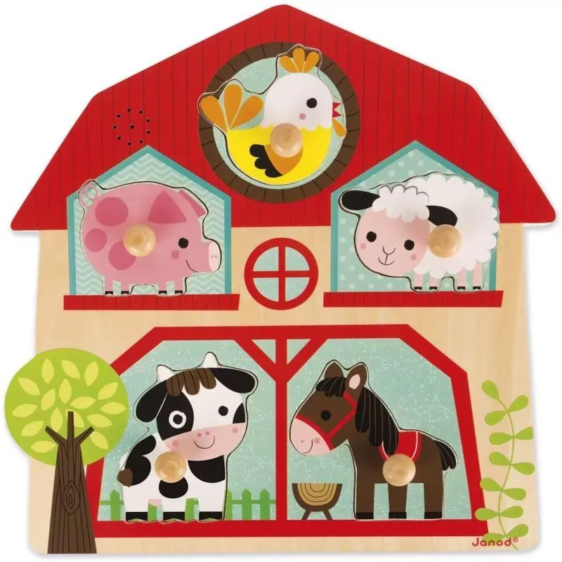 Puzzle sonore les copains de la ferme (Janod) - Image 3