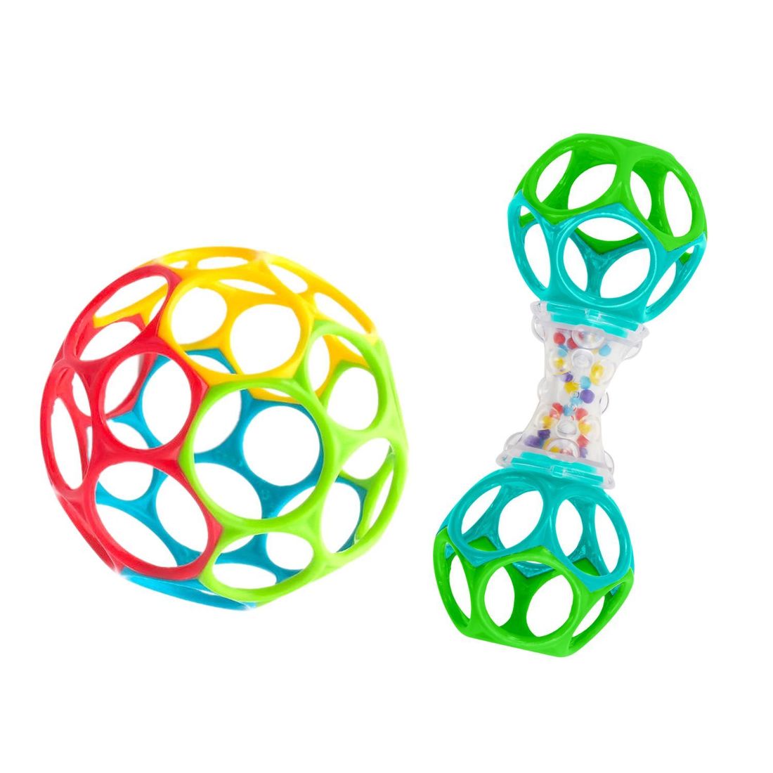 Set hochet shaker et balle hochet souple (Oball) - Couverture