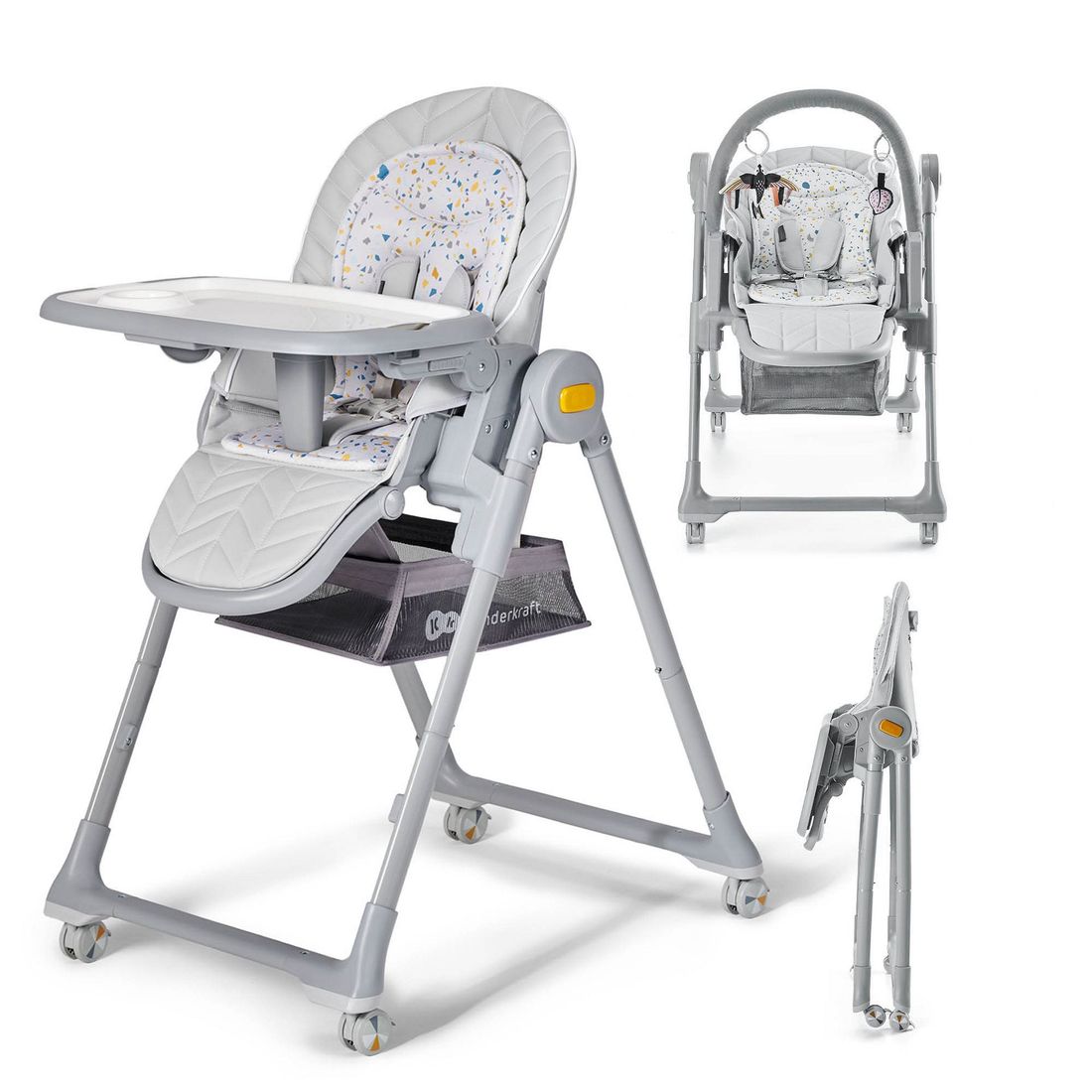 Chaise haute LASTREE gris (Kinderkraft) - Couverture