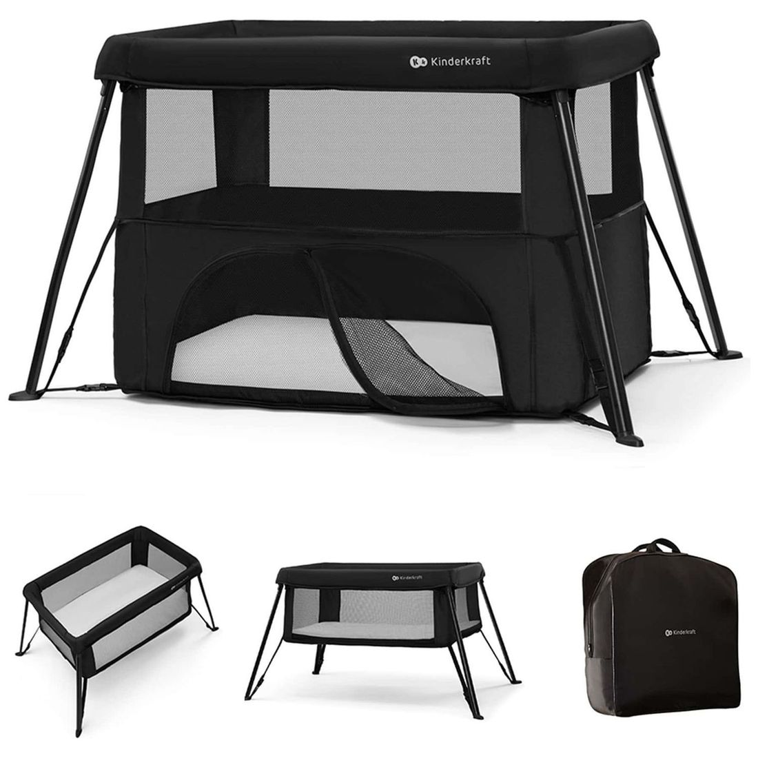 Lit bébé 3 en 1 Cami Black (Kinderkraft) - Couverture