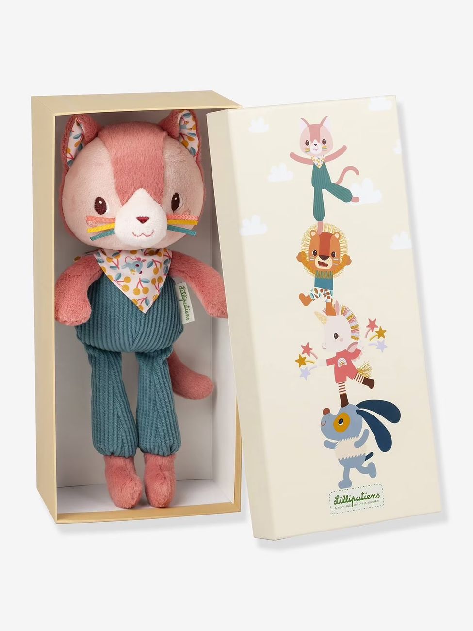 Peluche câline et sa boite cadeau S rose (Lilliputien) - Couverture