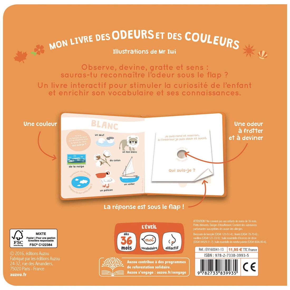 Mon livre des odeurs et des couleurs Le Monde (Auzou Editions) - Image 1