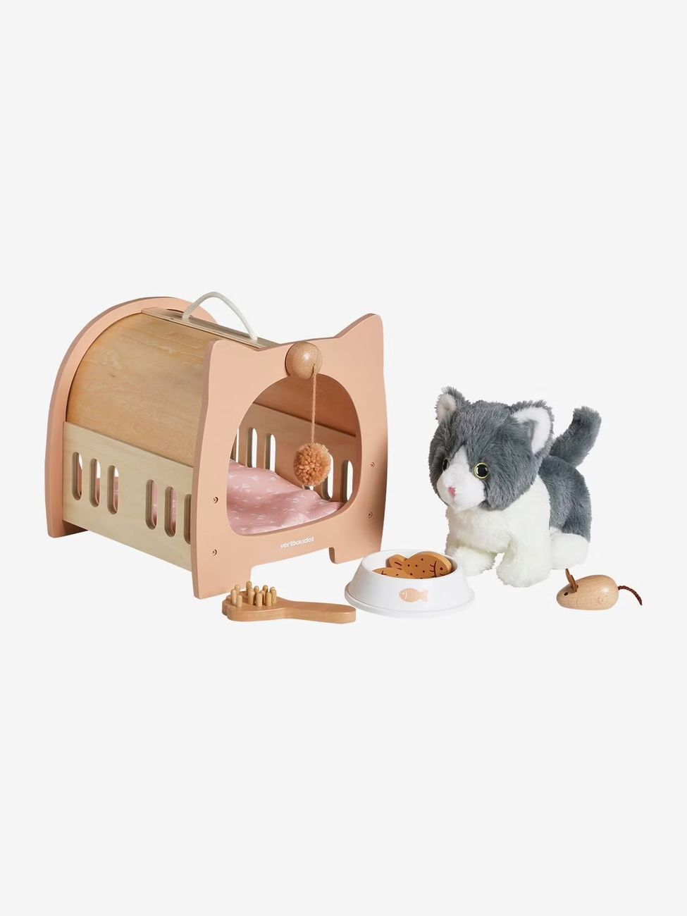 Set animal de compagnie Chat + accessoires en bois FSC® bois (Vertbaudet) - Image 2