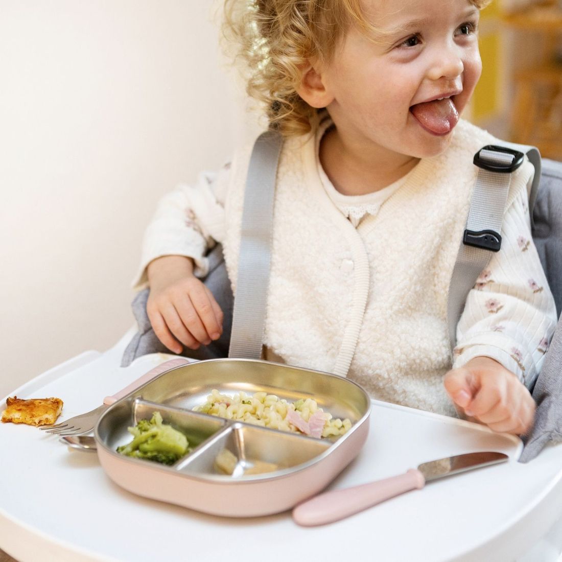 Assiette compartimentée inox Barbe à papa (Béaba) - Image 4