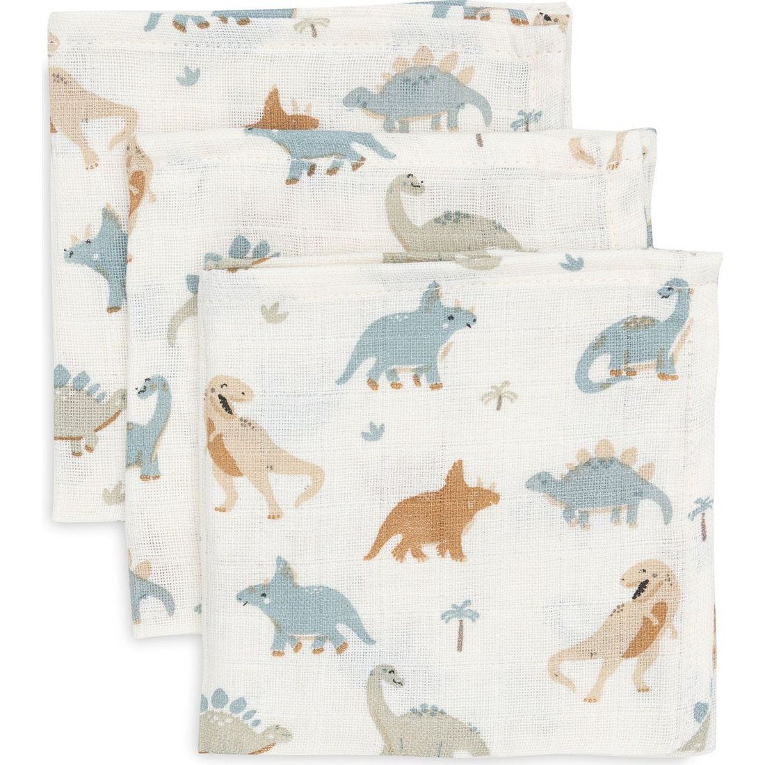 Lot de 3 mini langes en gaze de coton Roarsome (31 x 31 cm) (Jollein) - Couverture