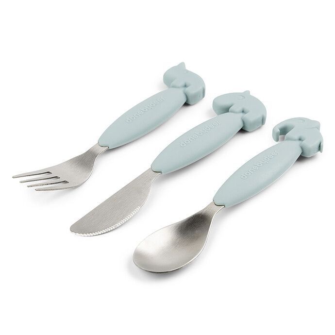 Lot de 3 Couverts Easy Grip - Deer Friends Bleu (Done by deer) - Image 1