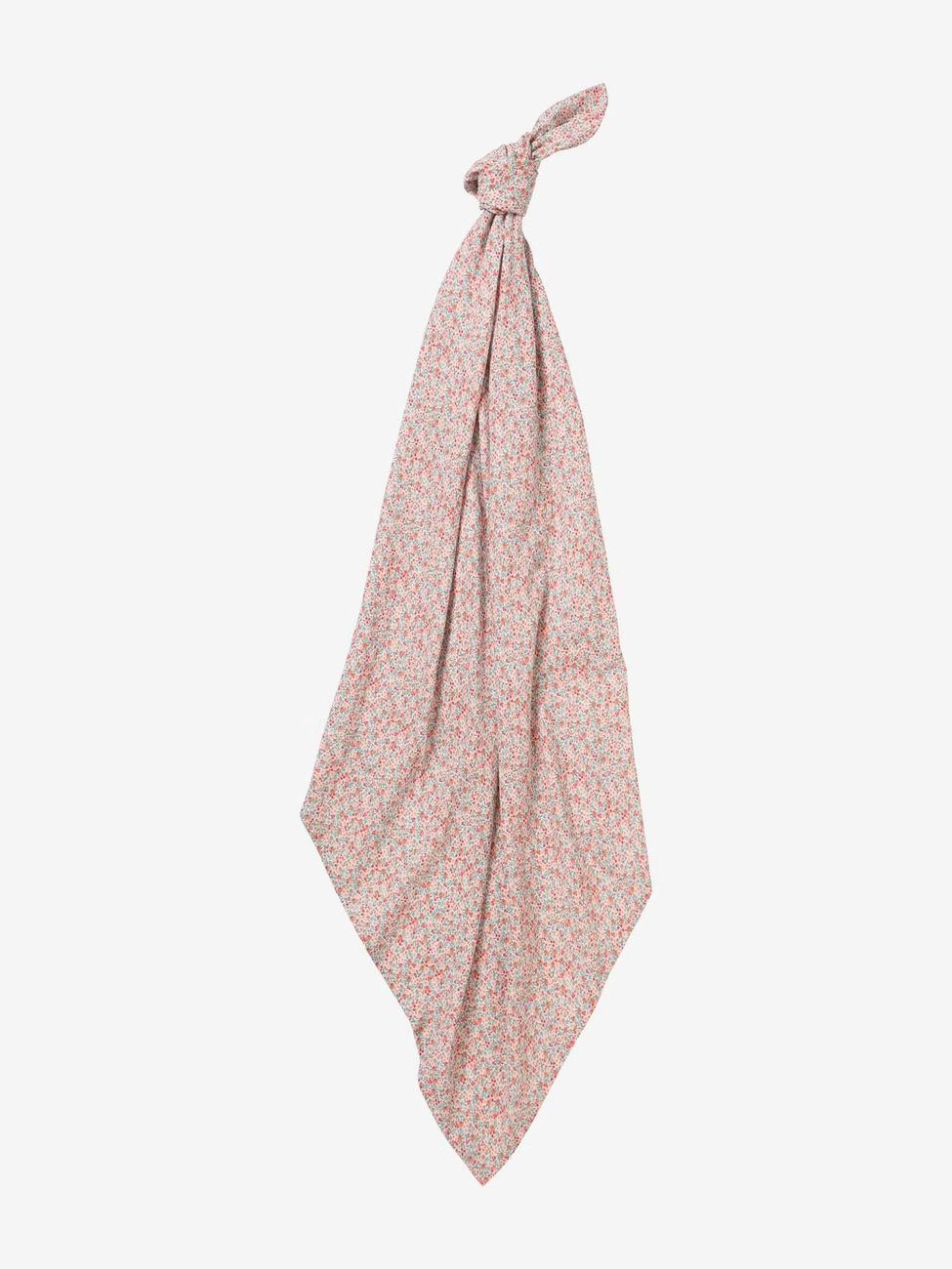Lot de 2 maxi langes 120x120 cm pour emmaillotage rose/fleurs (Vertbaudet) - Image 1