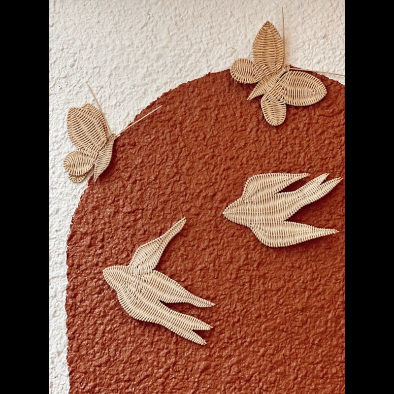 Set d'hirondelles en rotin (Terracotta) - Couverture