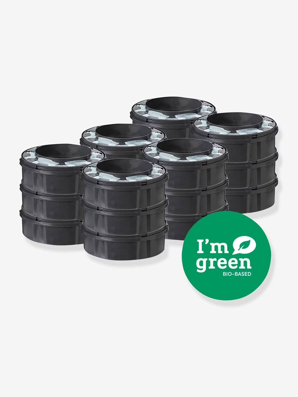 Lot de 18 recharges pour poubelles à couches Tec et Twist & Click Sangenic gris (Tommee Tippee) - Couverture