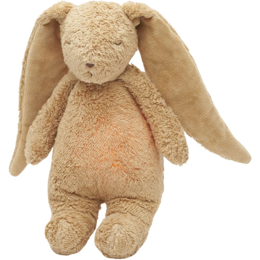 Peluche veilleuse lapin nature bio avec sons & lumières cappuccino 2.0 (Moonie) - Image 1