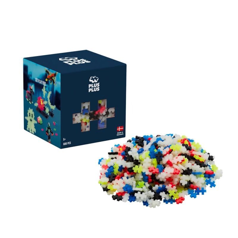 Plus Plus - Boite 600 pcs phosphorescent plus plus