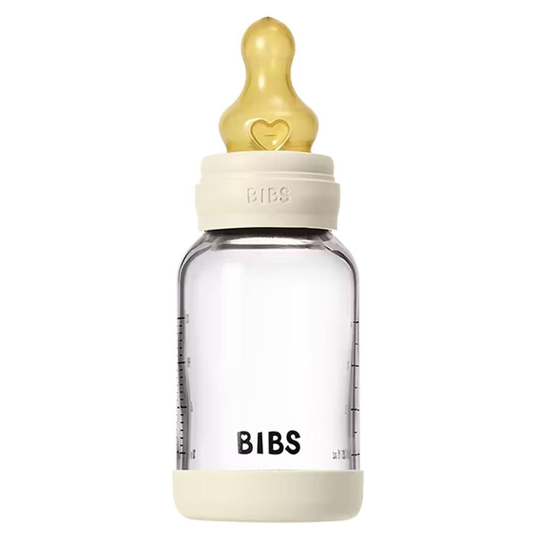 Biberon en Verre Ivory - tétine caoutchouc naturel - 120 ml (Bibs) - Couverture