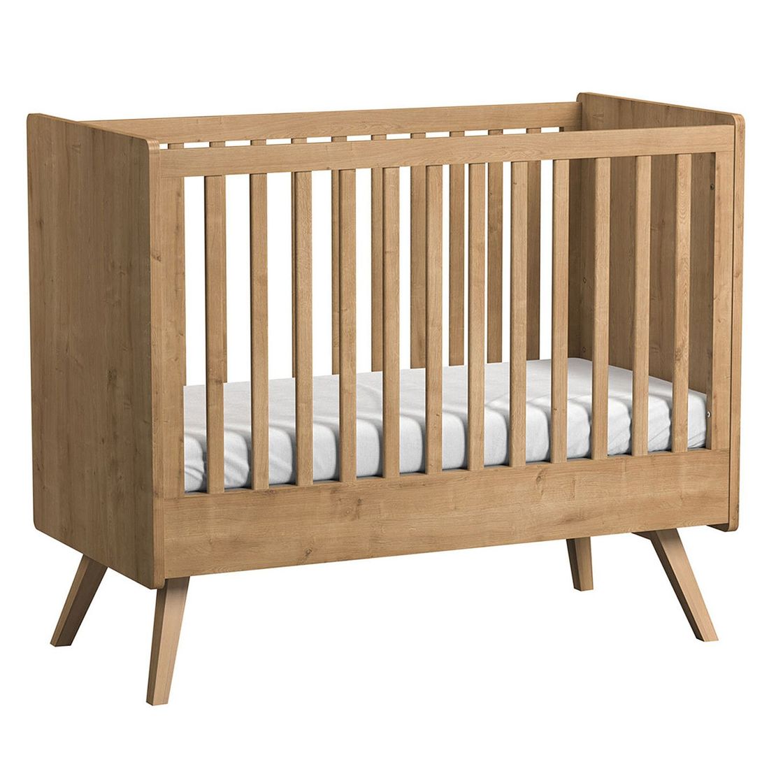Lit Bébé Vintage Chêne - 60 x 120 cm (Vox Meubles) - Image 1