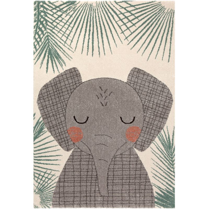 Tapis rectangulaire éléphant Junko (120 x 170 cm) (Nattiot) - Image 1