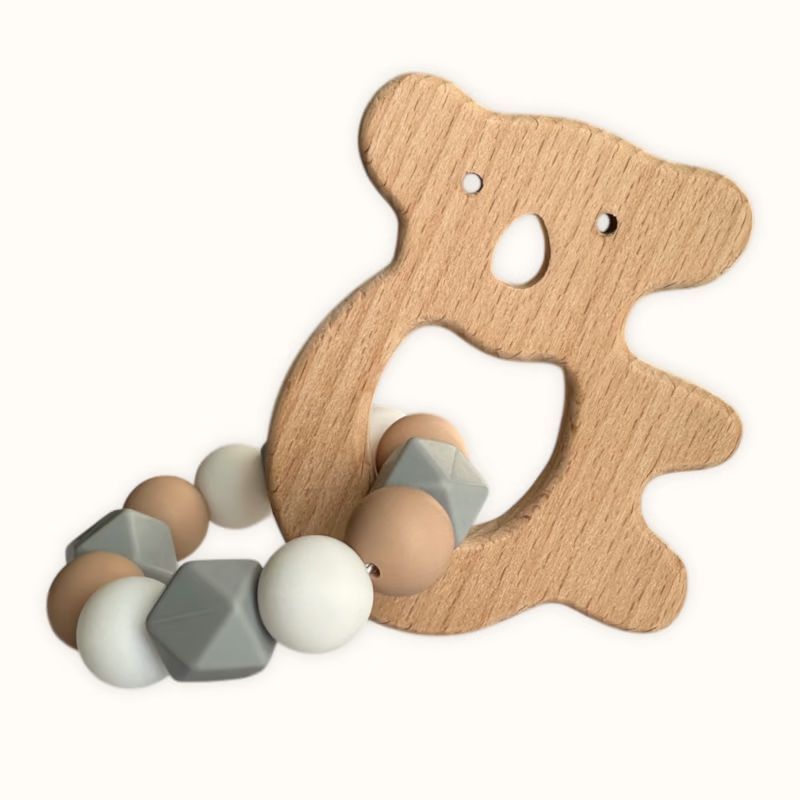 Hochet bois et silicone koala (Mawen Materne) - Image 1