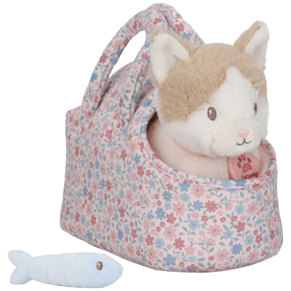 Peluche chat avec sac de transport Marley (Little Dutch) - Couverture