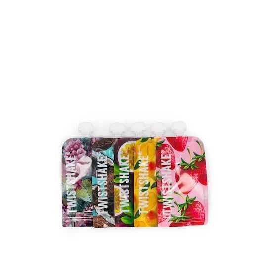 5 gourdes réutilisables 220 ml (Twistshake) - Couverture