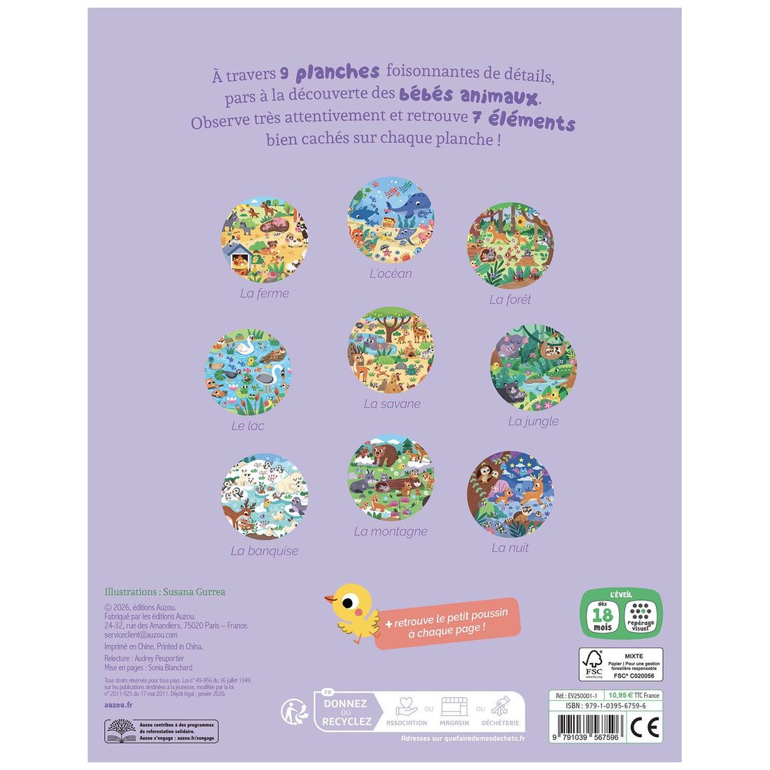 Livre Cherche et trouve des touts-petits Les bébés animaux (Auzou Editions) - Image 3