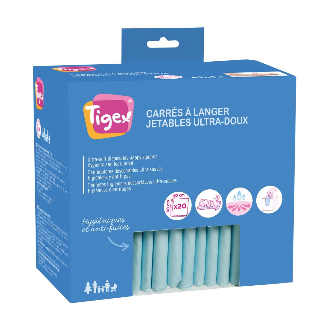 Matelas à langer jetables x20 pièces (Tigex) - Image 1
