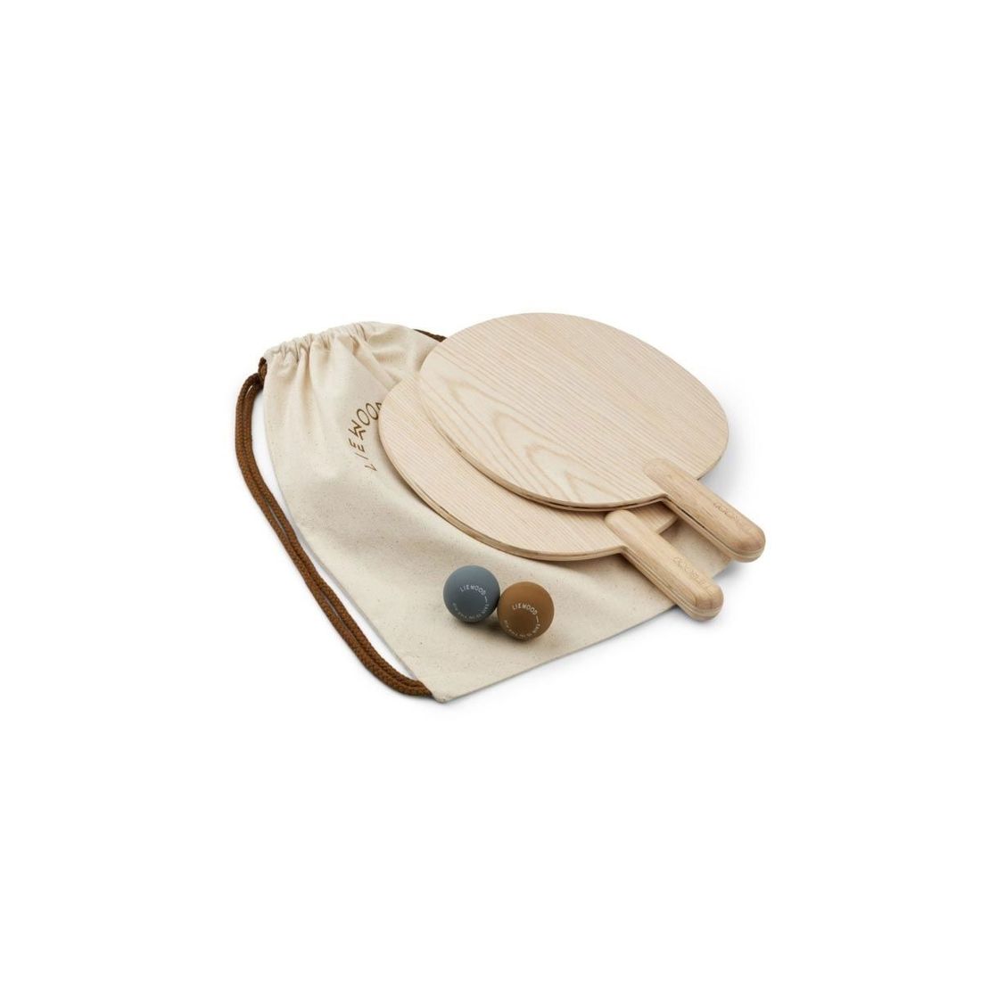 Set de raquettes de tennis en bois - Liewood - Bleu - Bois (Liewood) - Image 1