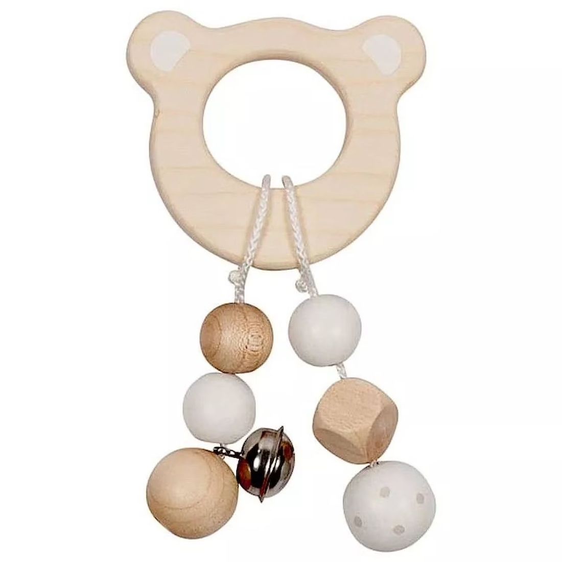 Hochet En Bois Tête D'ours Beige (Goki) - Couverture