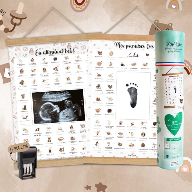 Coffret duo bébé & grossesse - ourson (Keep love) - Couverture