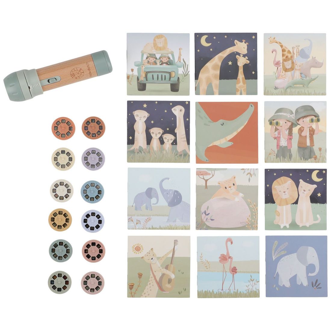 Coffret lampe à histoires Safari Friends (Little Dutch) - Image 7