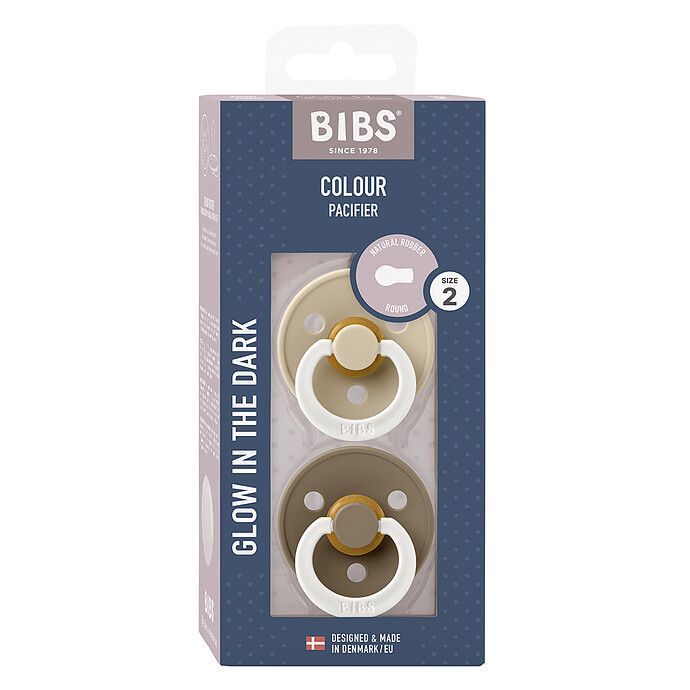 Lot de 2 Sucettes Rondes Night Dark Oak & Vanilla - 6/18 Mois (Bibs) - Image 1