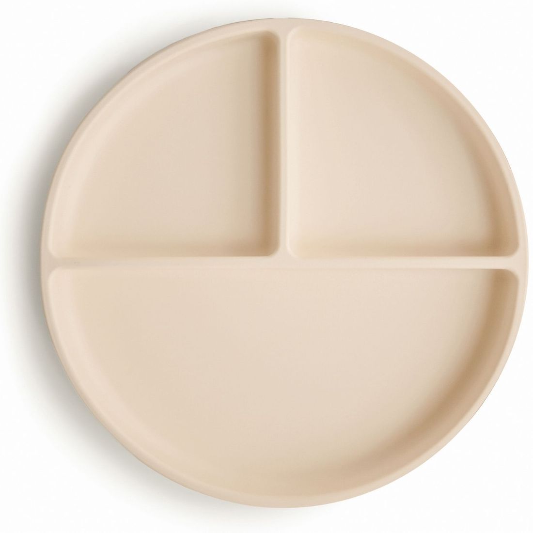 Assiette à compartiments en silicone avec ventouse Shifting Sand (Mushie) - Image 1