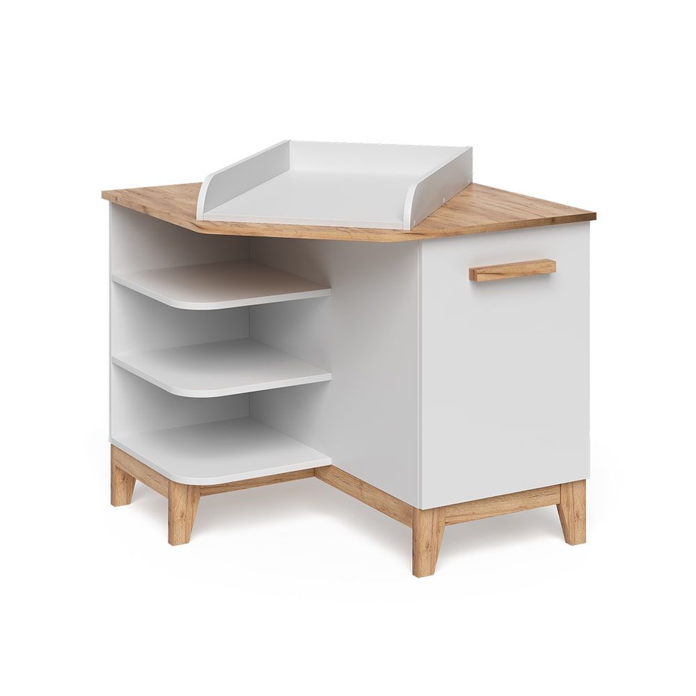 Table à langer avec porte blanche/chêne artisan 85x85,2 cm (VitaliSpa®) - Couverture