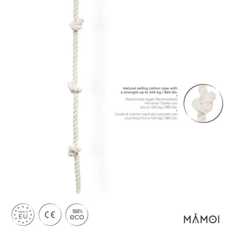 Corde d'escalade pour enfant 245 cm en bois marron (Mamoi) - Image 3