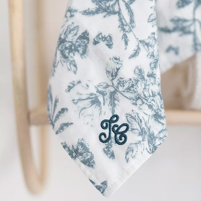 Doudou Augustin le Lapin - Toile de Jouy Bleu (Tartine et Chocolat) - Image 3