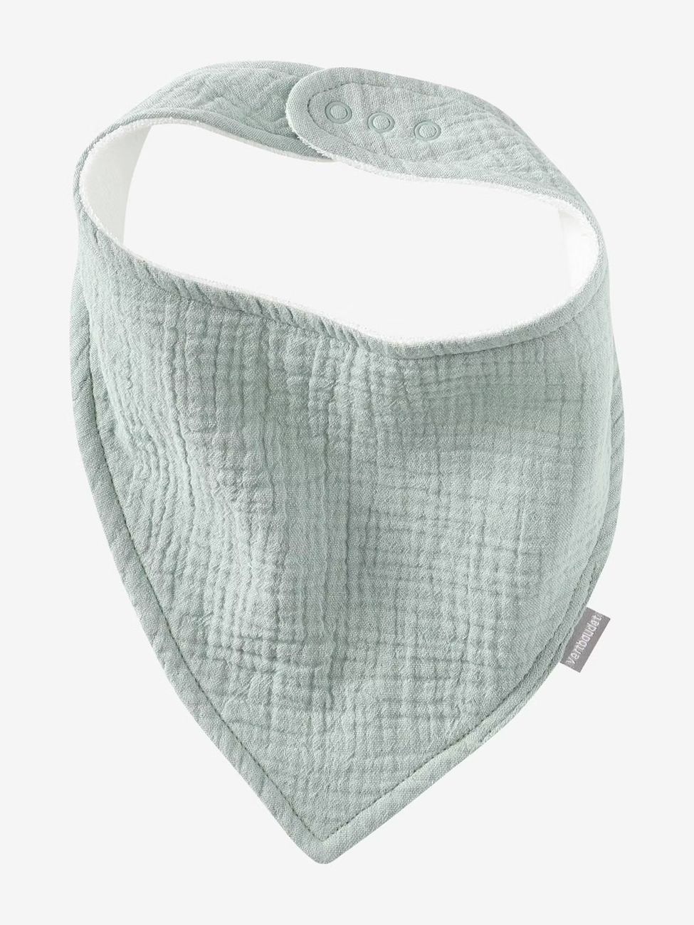 Lot 3 bavoirs bandanas en gaze de coton broceliande (Vertbaudet) - Image 1