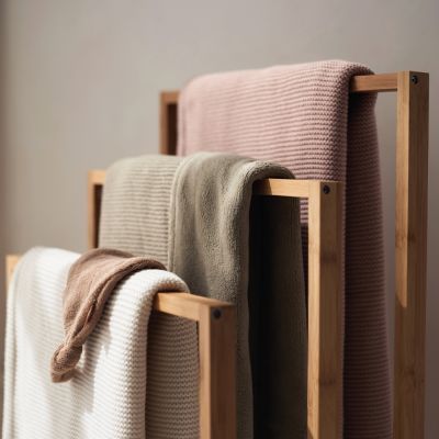 Couverture en polaire Basic Knit Ivory (75 x 100 cm) (Jollein) - Image 2