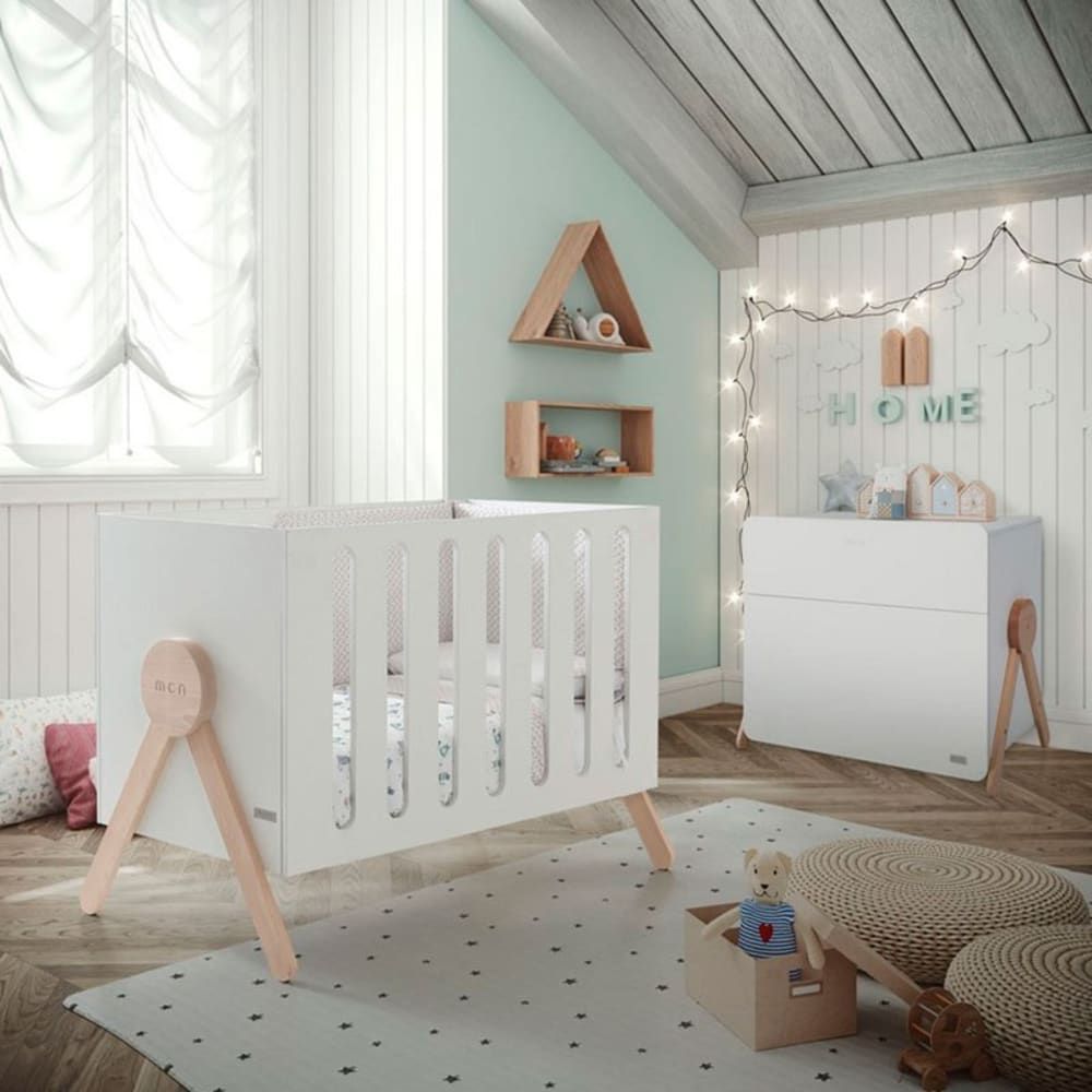 Lit bébé blanc 60 x 120 cm (Micuna) - Image 2