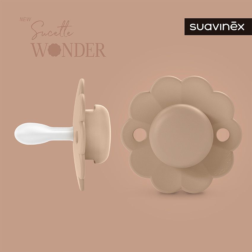 Sucette silicone réversible SX Pro 0-6M Wonder cork - Marron (Suavinex) - Image 1