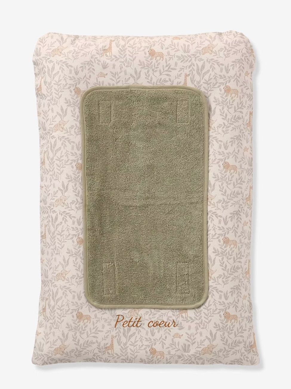 Matelas à langer + 2 tapis de change BABYLON personnalisable beige imprimé (Vertbaudet) - Image 1