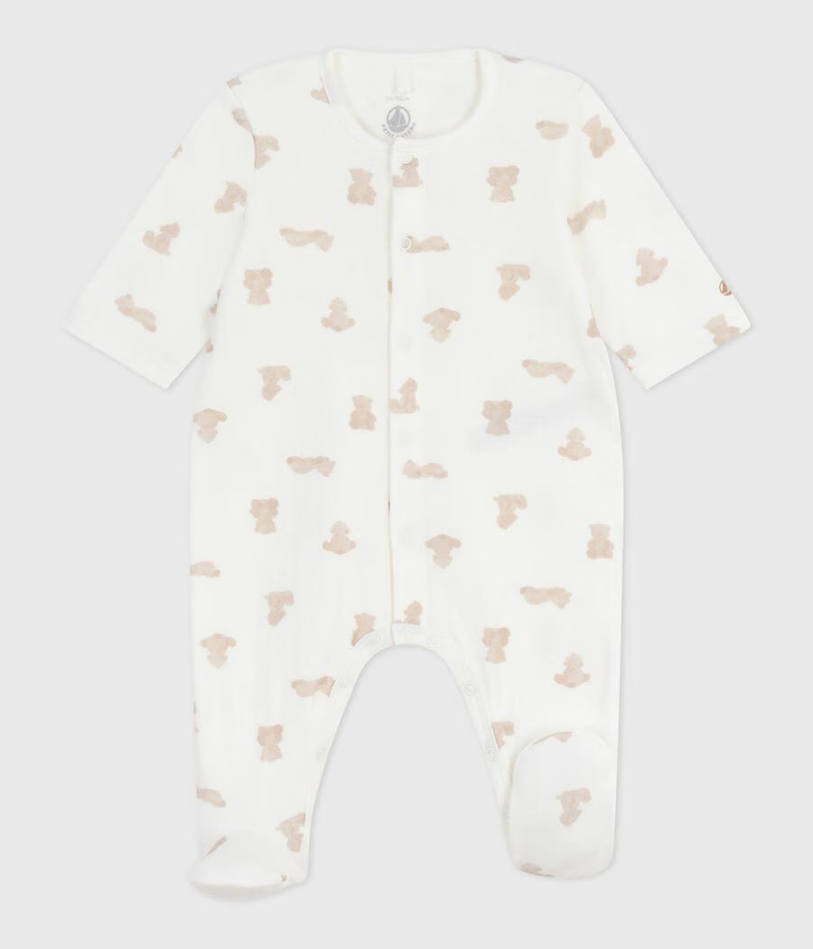 Dors-bien bébé mixte en coton épais imprimé oursons (Petit Bateau) - Couverture