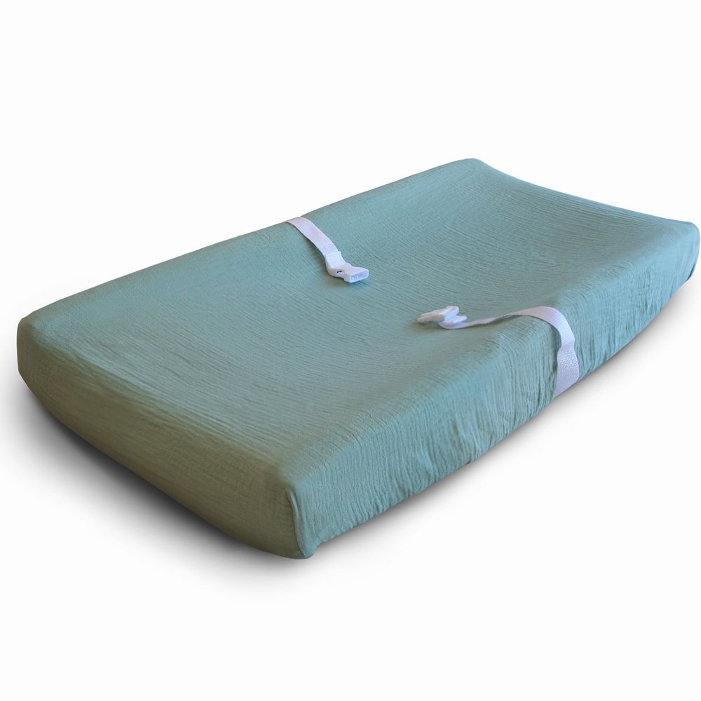 Housse de matelas à langer Roman Green (81 x 41 cm) (Mushie) - Image 1