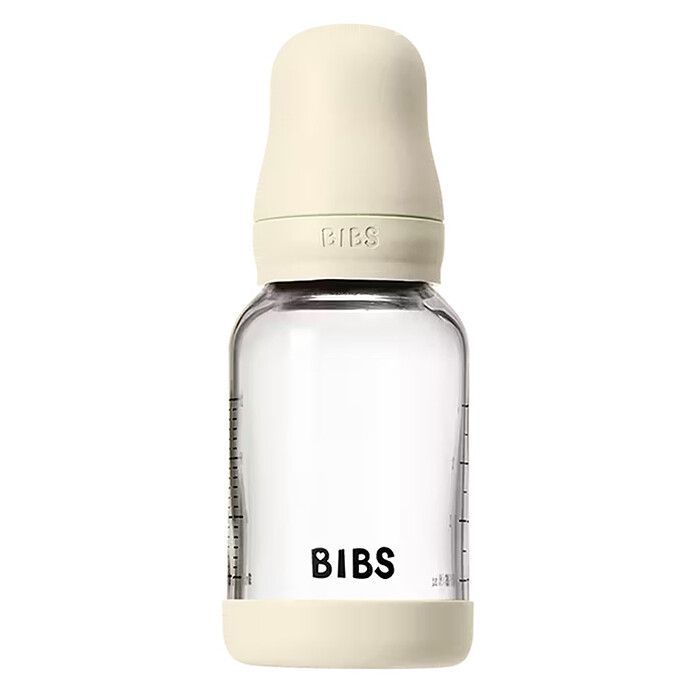 Biberon en Verre Ivory - tétine caoutchouc naturel - 120 ml (Bibs) - Image 2