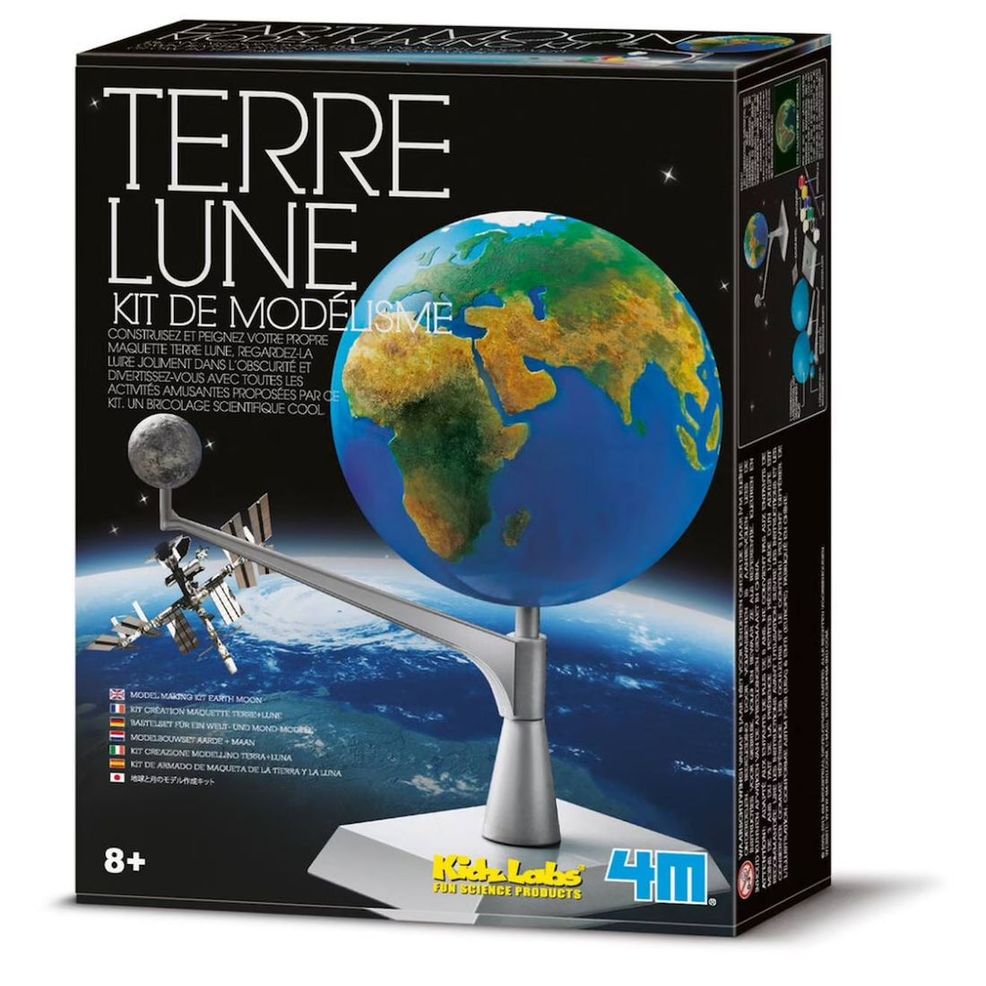 Kit Scientifique – Modèle Terre Et Lune Lumineux À Construire Multicolor (4M) - Image 1