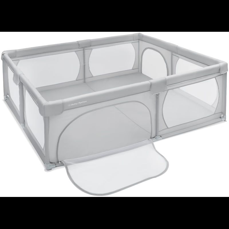 Grand parc pliable bébé 200x140 cm avec sac - aire de jeux sécurisée (Moby System) - Image 1