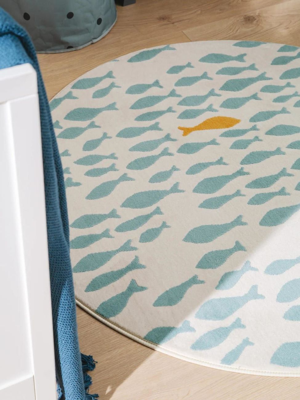 Tapis enfant beige/bleu d 120 rond (Benuta) - Image 2