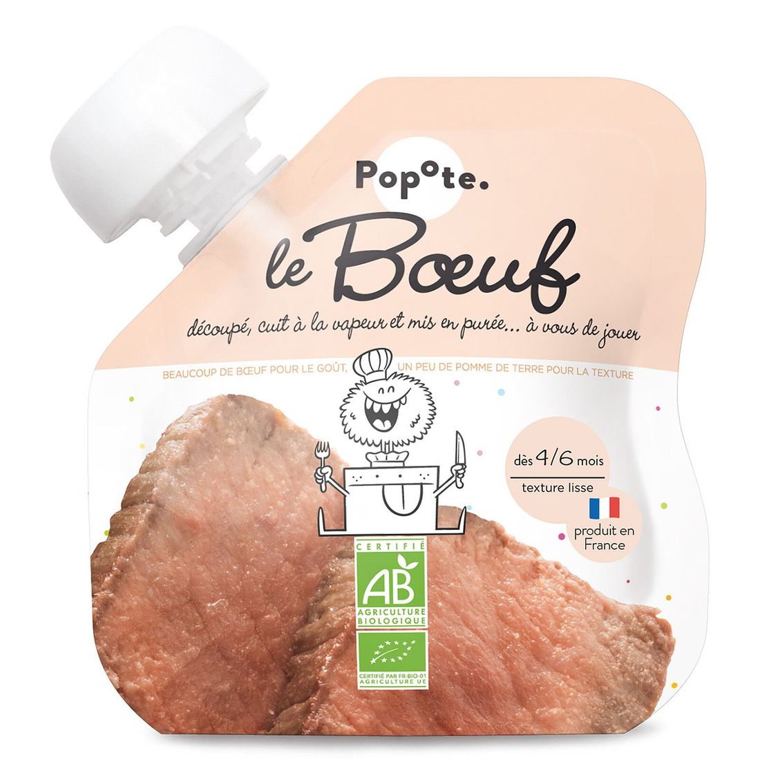 Gourde Repas Bio Boeuf - 60 g (Popote) - Image 1