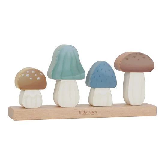 Forest Friends Champignons à empiler en bois (Little Dutch) - Image 1