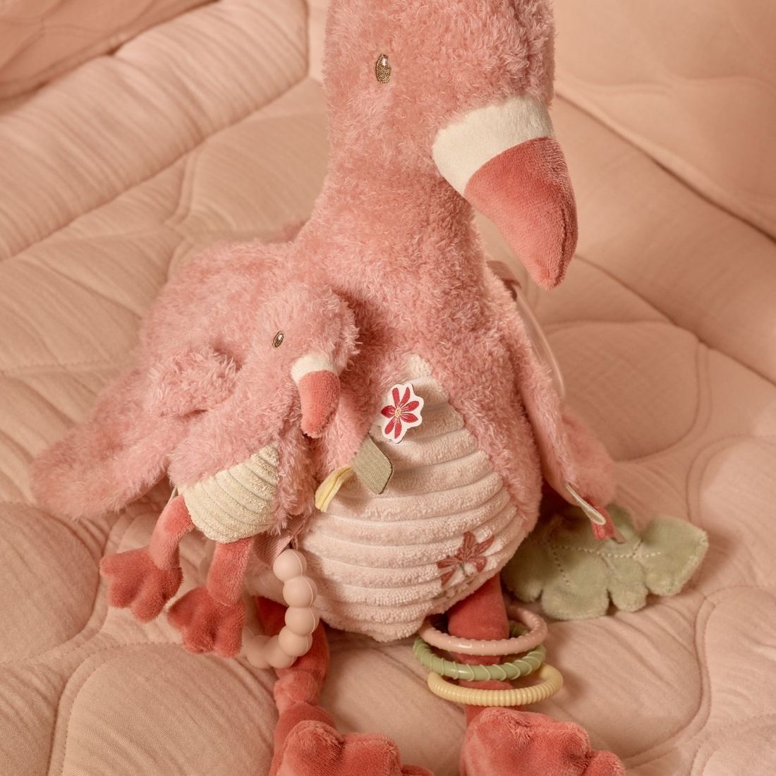 Peluche d'activités Flamant rose Safari Friends (23 cm) (Little Dutch) - Image 5