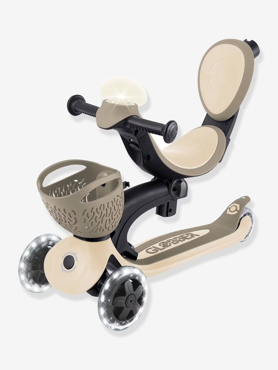 Trottinette Evolutive GO UP BABY 360 - beige (Globber) - Image 1